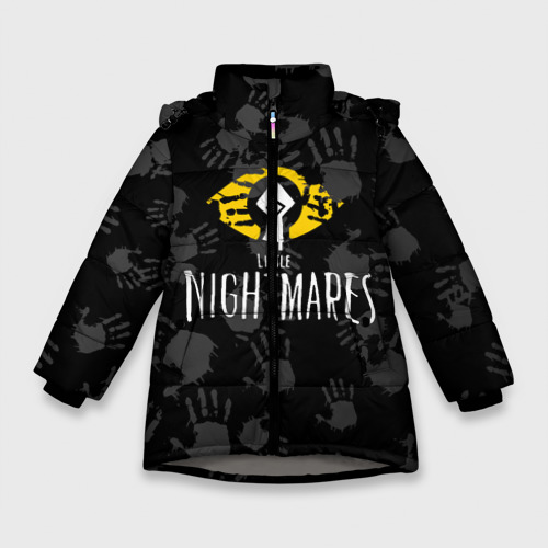 Зимняя куртка для девочек 3D Little Nightmares, цвет светло-серый
