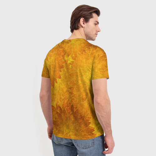 Мужская футболка 3D Желтые цветы, цвет 3D печать - фото 4