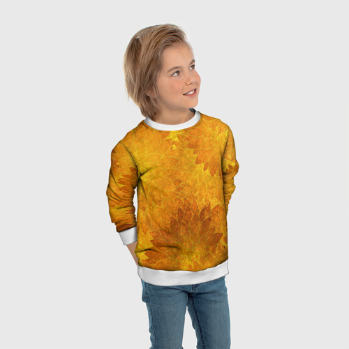 Детский свитшот 3D Желтые цветы, цвет 3D печать - фото 5