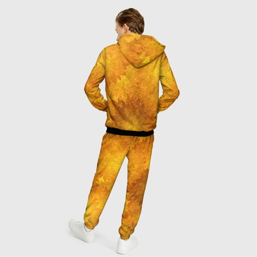 Мужской костюм 3D Желтые цветы, цвет черный - фото 4