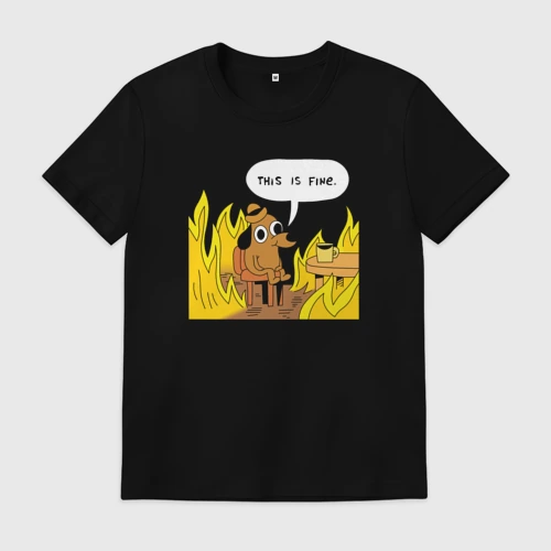 Мужская футболка хлопок This is Fine