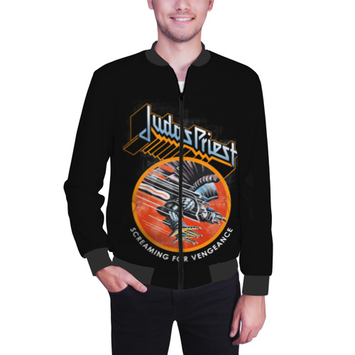 Мужской бомбер 3D Judas Priest, цвет черный - фото 3