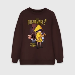 Женский свитшот oversize без начеса хлопок Little nightmares 2
