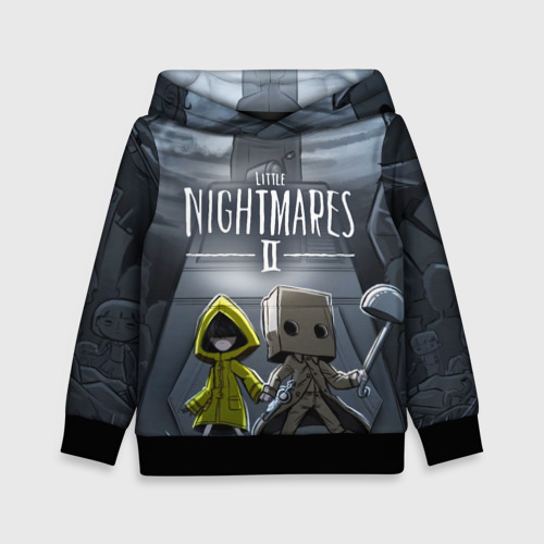 Детская толстовка 3D Little nightmares 2, цвет черный