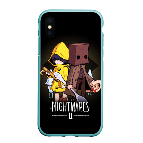 Чехол для iPhone XS Max матовый Little nightmares 2, цвет мятный