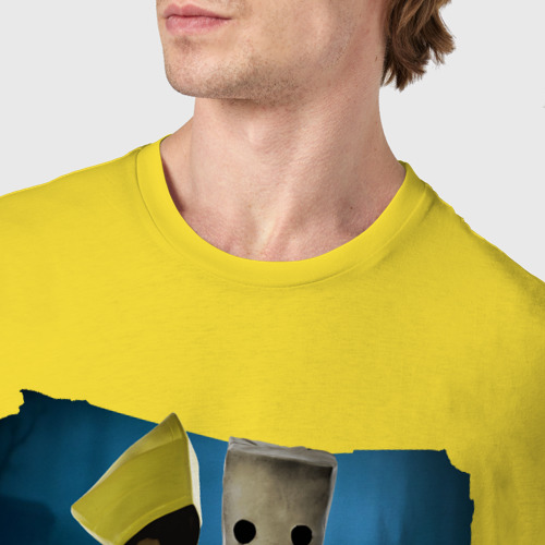 Мужская футболка хлопок LittleNightmares2, цвет желтый - фото 6
