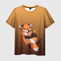 Мужская футболка 3D Взрывной характер милого лиса