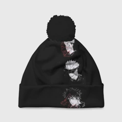 Шапка 3D c помпоном Jujutsu Kaisen три головы