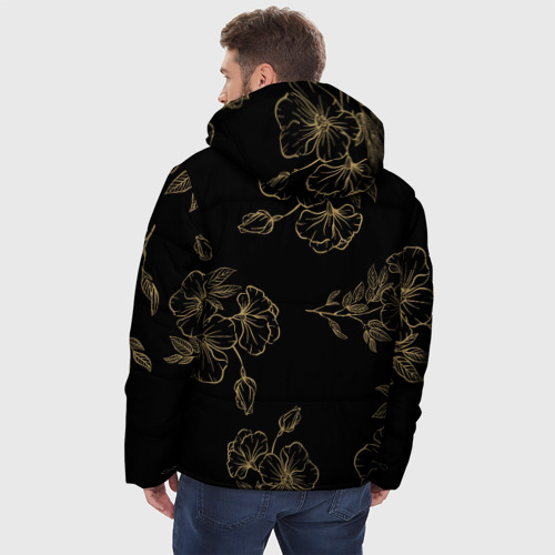 Мужская зимняя куртка 3D Весенняя ночь, цвет черный - фото 4