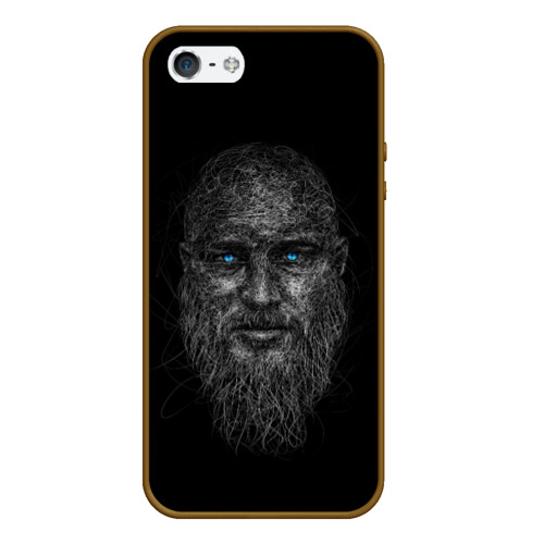 Чехол для iPhone 5/5S матовый Ragnar Lodbrok, цвет коричневый