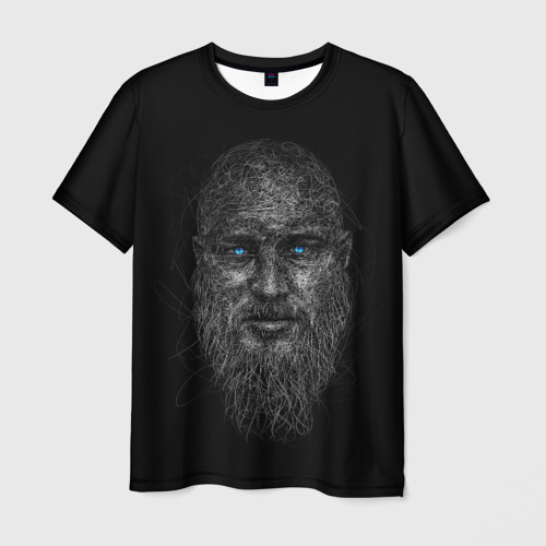 Мужская футболка с принтом Ragnar Lodbrok, вид спереди №1