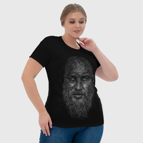 Женская футболка 3D Ragnar Lodbrok, цвет 3D печать - фото 6