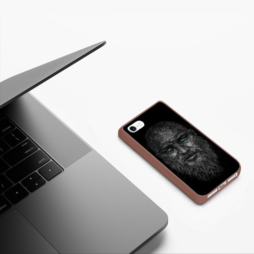 Чехол для iPhone 5/5S матовый Ragnar Lodbrok, цвет коричневый - фото 5