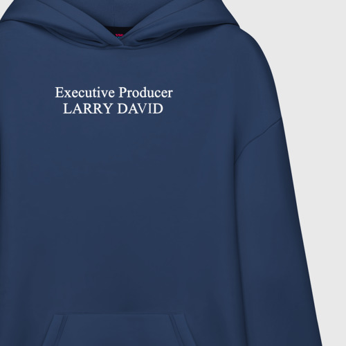 Худи SuperOversize хлопок Executive Producer LARRY DAVID, цвет темно-синий - фото 3