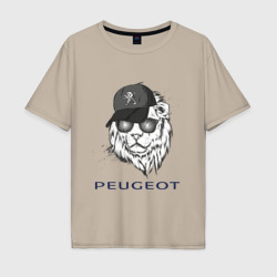 Мужская футболка хлопок Oversize Фанат Peugeot