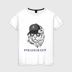 Женская футболка хлопок Фанат Peugeot