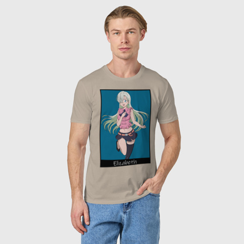 Мужская футболка хлопок Элизабет, цвет миндальный - фото 3