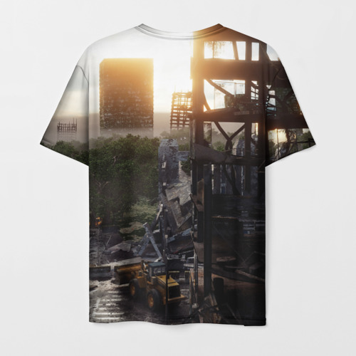 Мужская футболка 3D с принтом Metro exodus  game, вид сзади #1