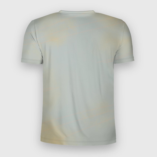 Мужская футболка 3D Slim с принтом Череп, вид сзади #1