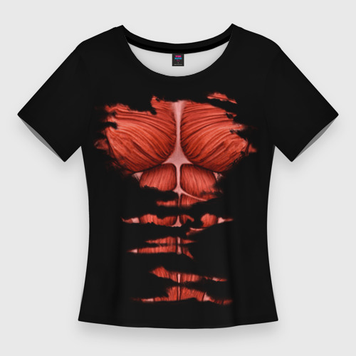 Женская футболка 3D Slim Титанические мышцы, цвет 3D печать