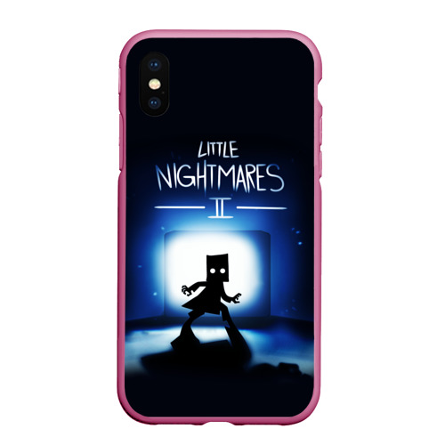 Чехол для iPhone XS Max матовый Little Nightmares 2 моно, цвет малиновый