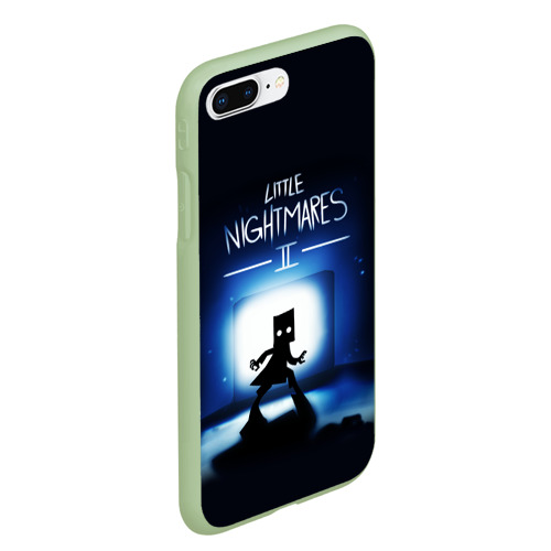 Чехол для iPhone 7Plus/8 Plus матовый Little Nightmares 2 моно, цвет салатовый - фото 3