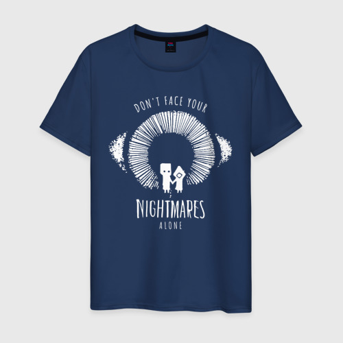 Мужская футболка из хлопка с принтом Little nightmares 2, вид спереди №1