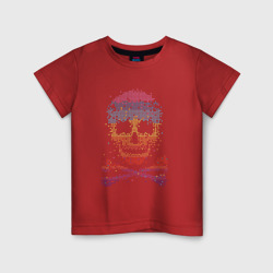 Детская футболка хлопок Пиксельный    череп