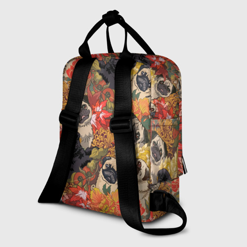 Женский рюкзак 3D Мопсики Цветочки - фото 5