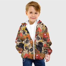 Детская куртка 3D Мопсики Цветочки - фото 2