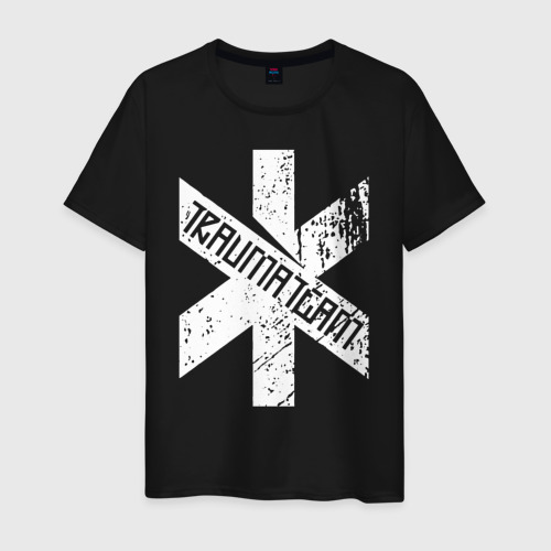 Светящаяся мужская футболка Trauma team Cyberpunk 2077, цвет черный