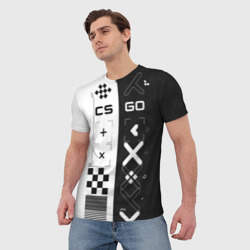 Мужская футболка 3D Printstream Поток информации - фото 2