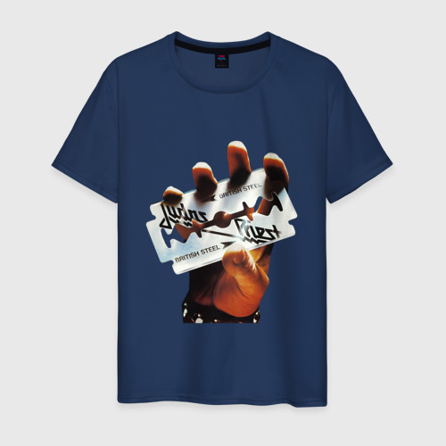 Мужская футболка из хлопка с принтом Judas Priest Джудас Прист, вид спереди №1