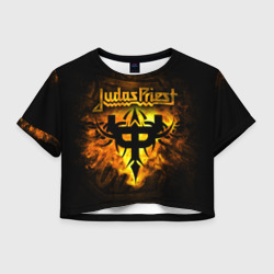 Женская футболка Crop-top 3D Judas Priest