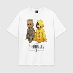 Мужская футболка Oversize хлопок texturе Little Nightmares 2