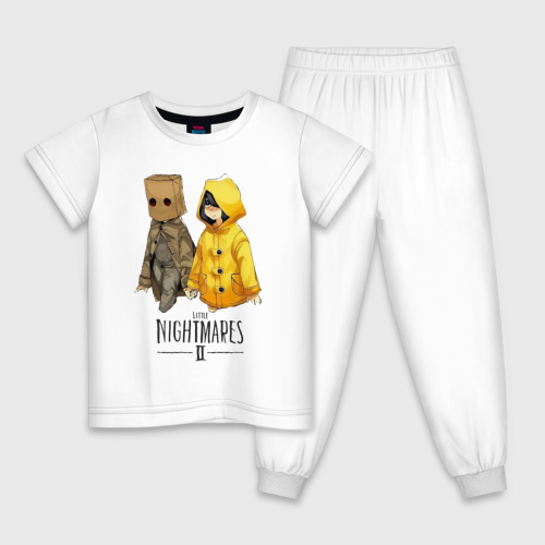Детская пижама из хлопка с принтом Little Nightmares 2, вид спереди №1