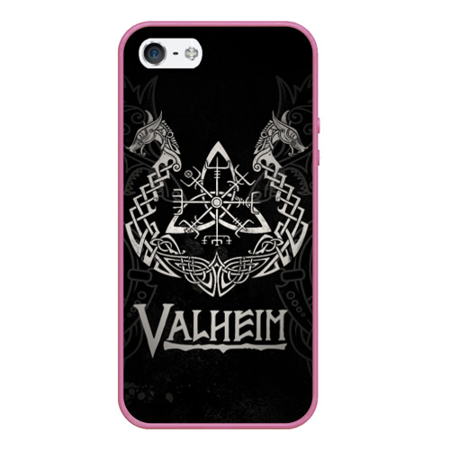 Чехол для iPhone 5/5S матовый Valheim, цвет малиновый