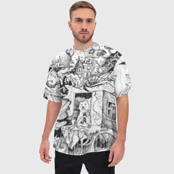 Мужская футболка oversize 3D Дудлогод - фото 2