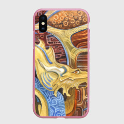 Чехол для iPhone XS Max матовый Узорчатый дракон