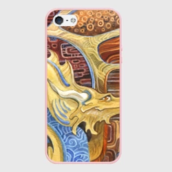 Чехол для iPhone 5/5S матовый Узорчатый дракон
