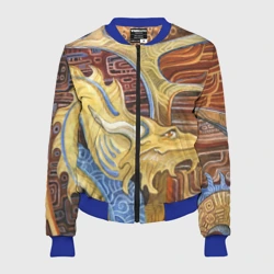 Женский бомбер 3D Узорчатый дракон