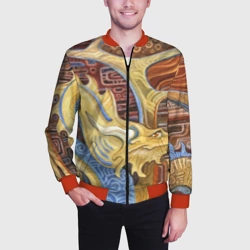 Мужской бомбер 3D Узорчатый дракон - фото 2