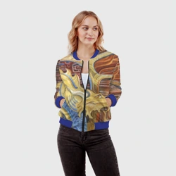 Женский бомбер 3D Узорчатый дракон - фото 2