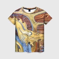Женская футболка 3D Узорчатый дракон