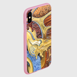 Чехол для iPhone XS Max матовый Узорчатый дракон - фото 2