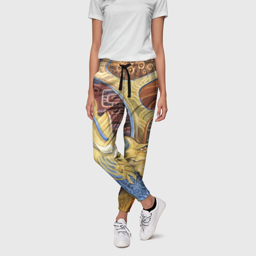 Женские брюки 3D Узорчатый дракон, цвет 3D печать - фото 3