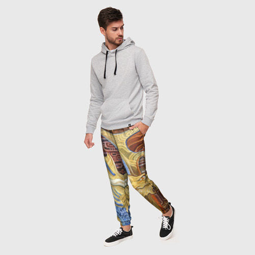 Мужские брюки 3D Узорчатый дракон, цвет 3D печать - фото 3