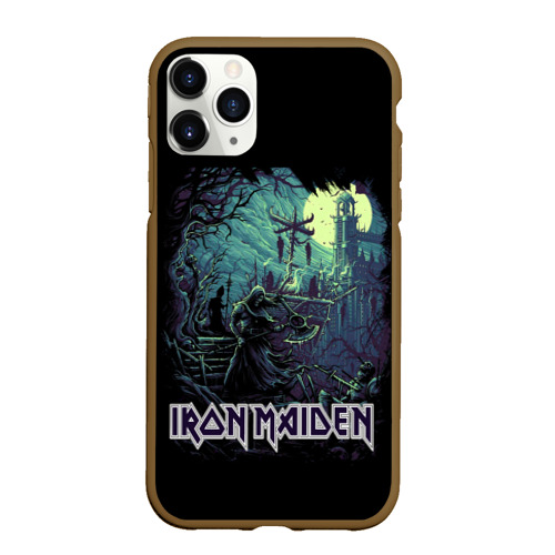 Чехол для iPhone 11 Pro Max матовый Iron Maiden, цвет коричневый