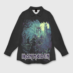 Женская рубашка oversize 3D Iron Maiden