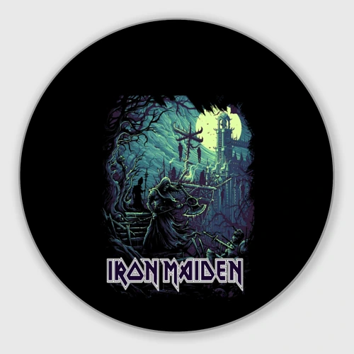 Круглый коврик для мышки Iron Maiden